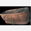 Freestanding Brown polished marble bathtub
